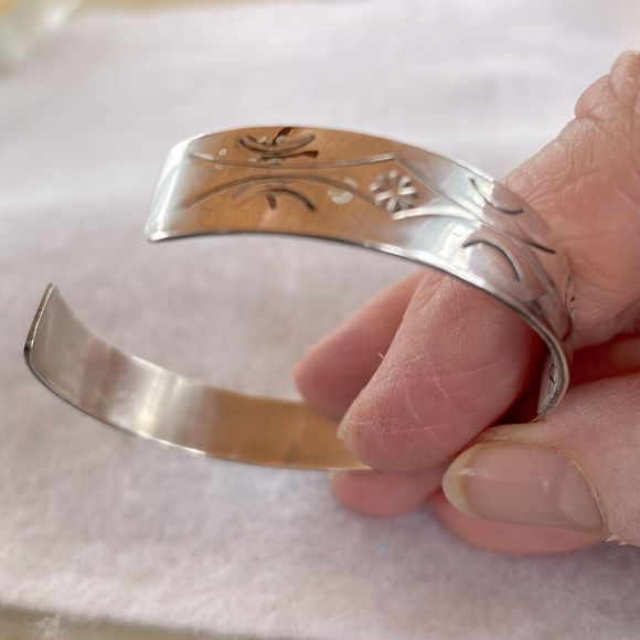 NOT FOR SALE - Turquoise & Coral Sterling Cuff - Picture 2 of 5
